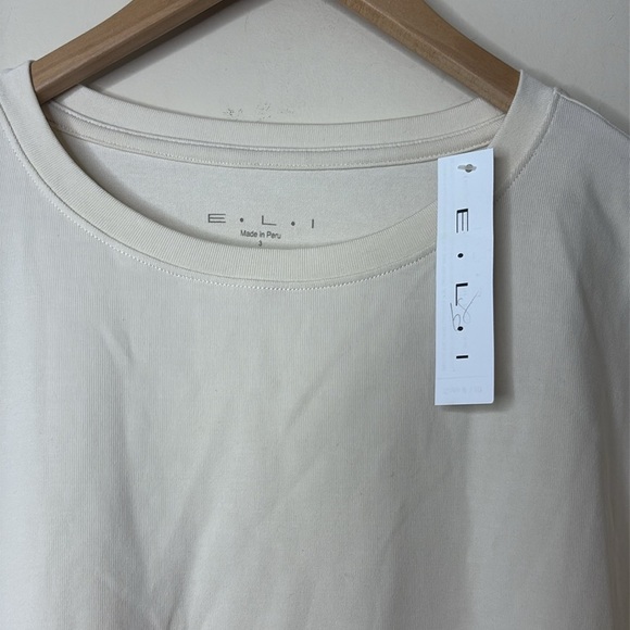 E•L•I (exciting luxurious irresistible) NWT Ivory Peruvian Pima Cotton Spandex 3 - Picture 3 of 11